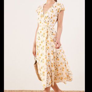 Reformation Carina Wrap Dress Limonada M Worn once